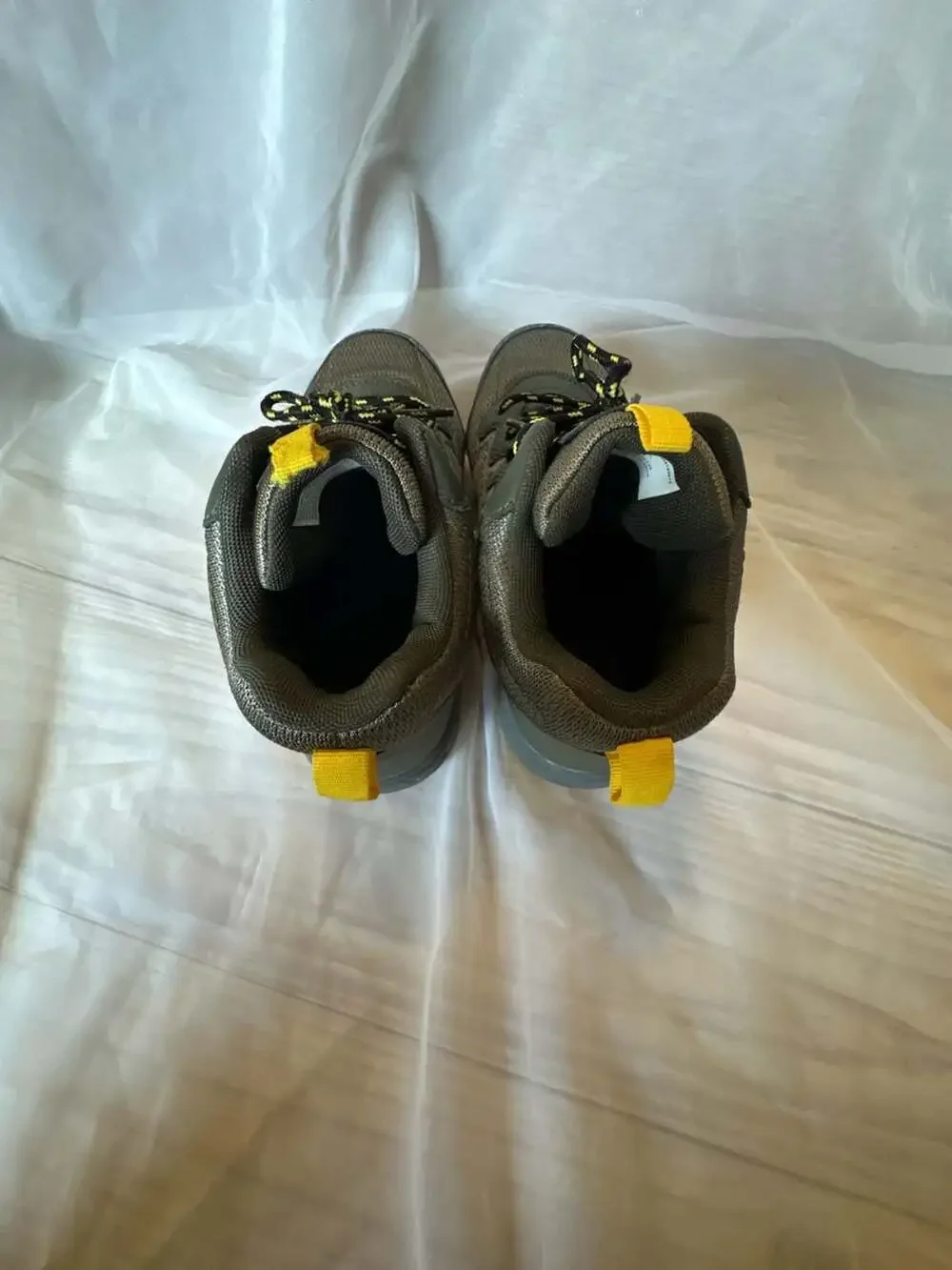 Ozark Trail Boys Hiking Boots Olive Green and Yellow